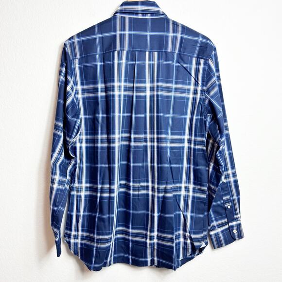 CHAPS BLUE MEN EASY CARE LONG SLEEVE DRESS BUTTON DOWN MEDIUM BRAND NEW WITH TAG - Picture 2 of 5